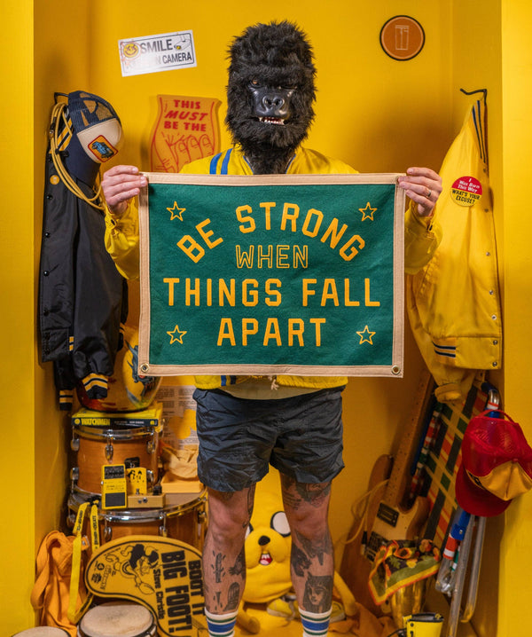 Oxford Pennant - Be Strong When Things Fall Apart Camp Flag • blink-182 x Oxford Pennant