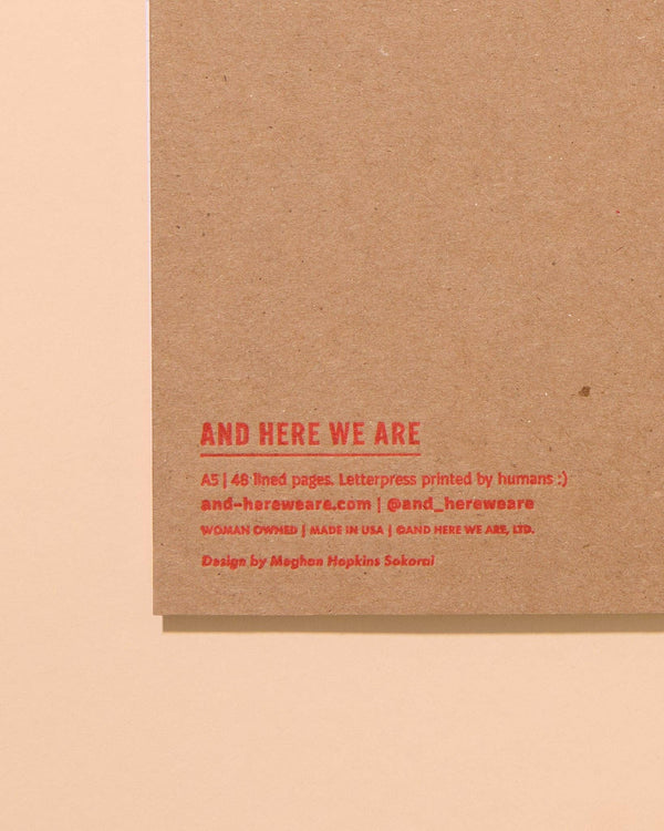 And Here We Are - Letterpress A5 Spiral Notebook—Hot Dogs