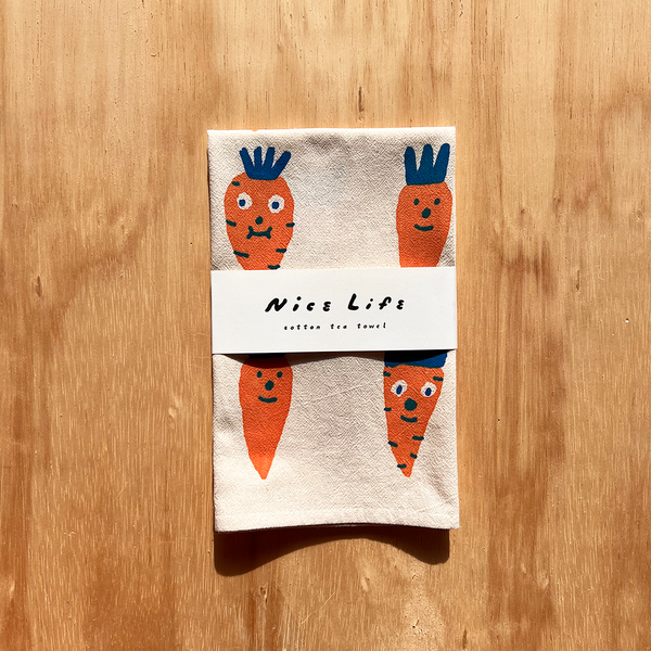 Nice life - Carrot tea towel