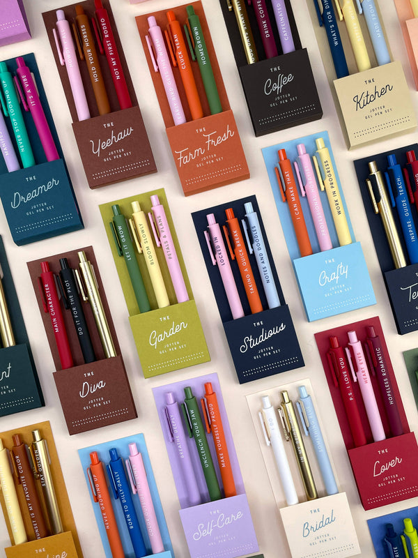Ruff House Print Shop - Studious Jotter Gel Pen Set