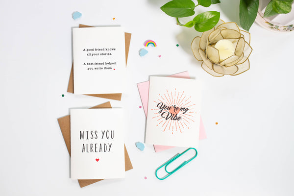 Steel Petal Press - You're My Vibe - Love and Anniversary Valentine's Day Card
