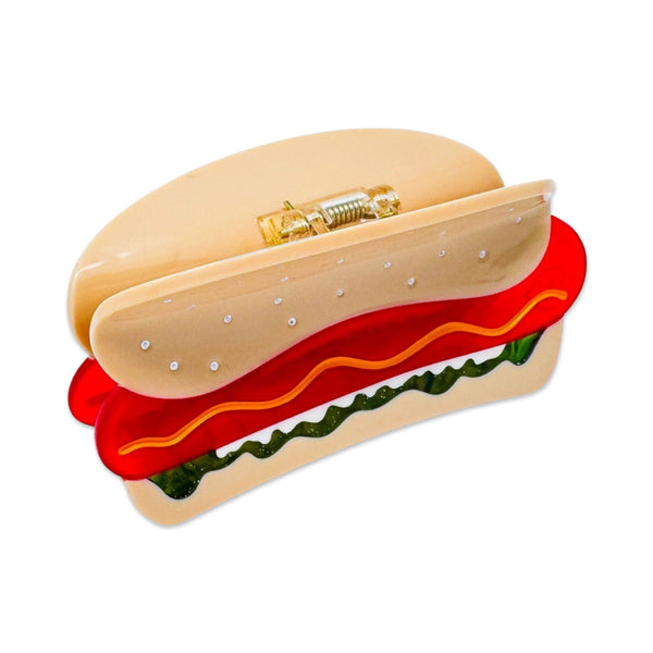 Jenny Lemons - Large Hot Dog Hair Claw Clip with all the Fixins