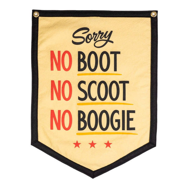 Oxford Pennant - No Boot No Scoot No Boogie Camp Flag • Holy Smokes x Oxford