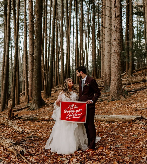Oxford Pennant - I'll Be Loving You Forever Camp Flag