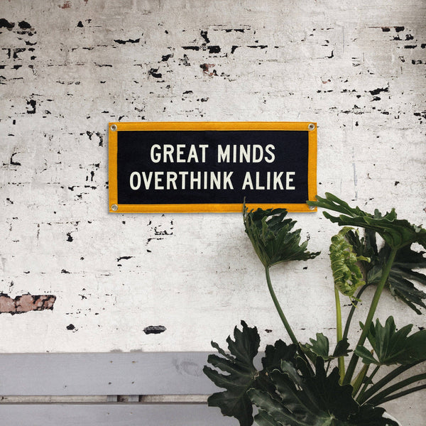 Oxford Pennant - Great Minds Overthink Alike Camp Flag • Holy Smokes x Oxford