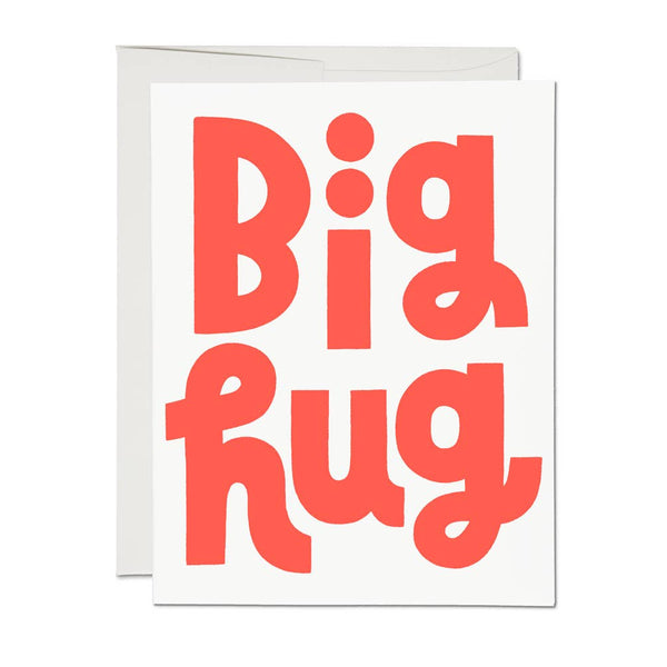 Red Cap Cards - Big Hug encouragement greeting card