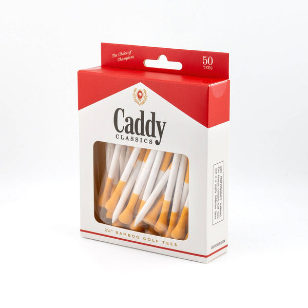 Caddy Classics - Royal Reds Golf Tees | 50 Bamboo 2¾ Inch