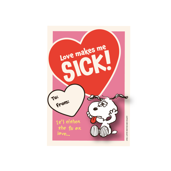 PINTRILL - Snoopy V Day Love Sick Pin Card