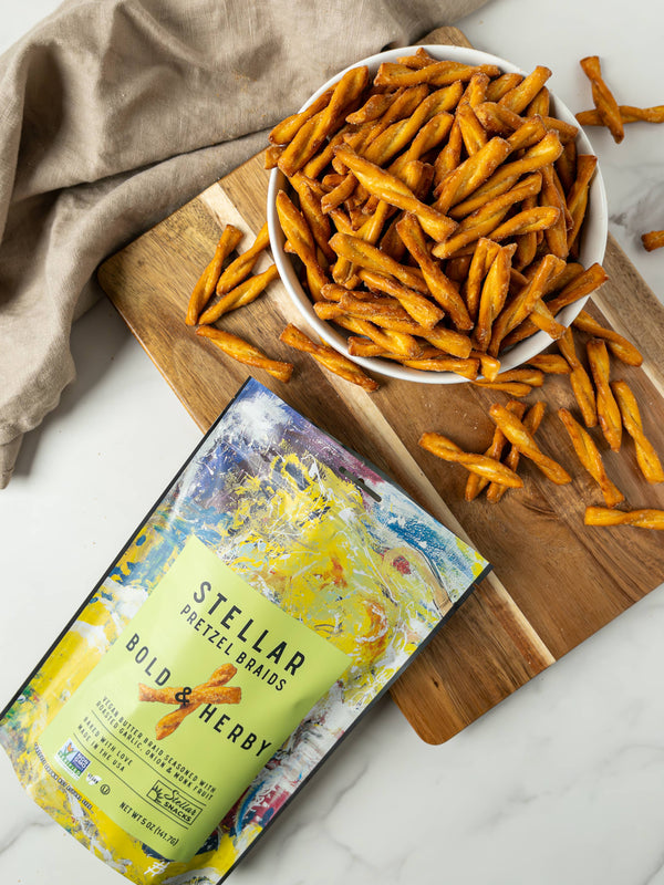 Stellar Snacks - Stellar Pretzel Braids - Bold & Herby - 5oz