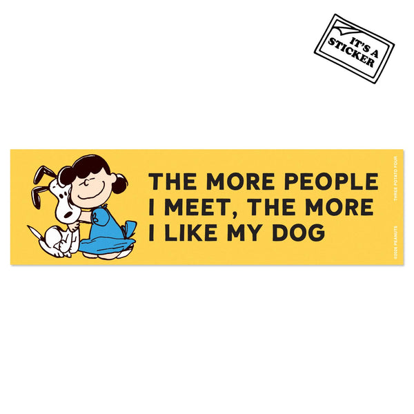 Three Potato Four - 3P4 x Peanuts® - Snoopy & Lucy Like My Dog Bumper Sticker