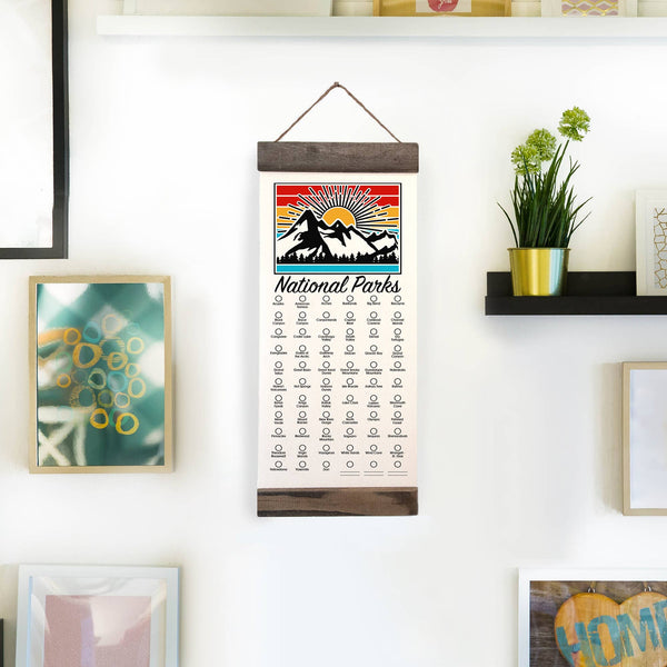 Unfinished Art Studio - National Park Checklist With Pen , National Park Gift, Hiker