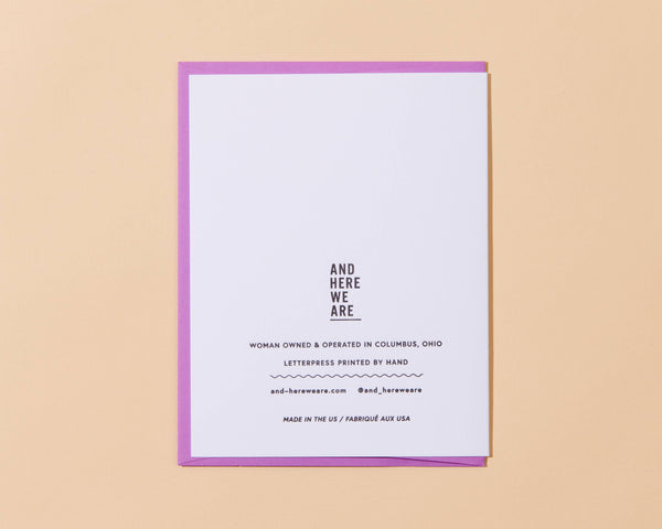 And Here We Are - Letterpress Halloween Card—You Suck