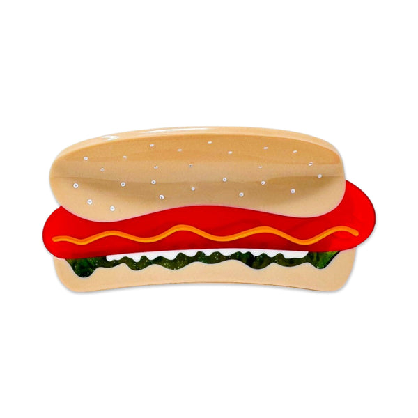 Jenny Lemons - Large Hot Dog Hair Claw Clip with all the Fixins