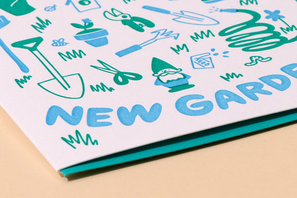 And Here We Are - Modern Letterpress New Home Greeting Card — New Home Garden