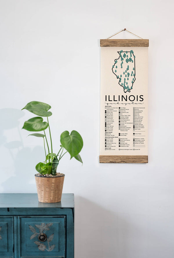 Unfinished Art Studio - IL State Park Adventure Checklist With Pen // Illinois