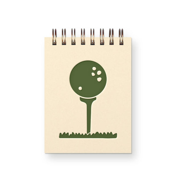 Ruff House Print Shop - Golf Ball and Tee Mini Jotter Notebook