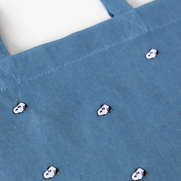 Three Potato Four - 3P4 x Peanuts® - Snoopy Embroidered Tote Bag (Denim)