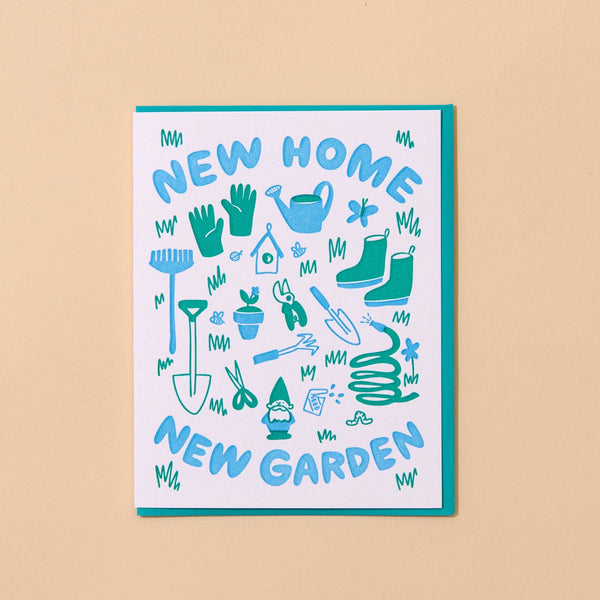 And Here We Are - Modern Letterpress New Home Greeting Card — New Home Garden