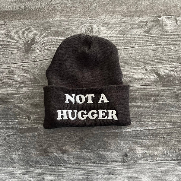 The Silver Spider - Not a Hugger knit hat beanie introvert winter Black blue