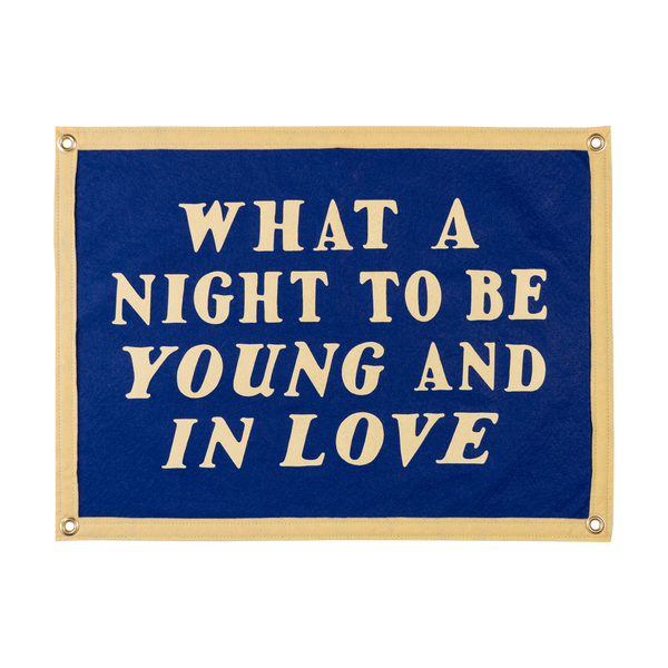 Oxford Pennant - What A Night To Be Young and In Love Camp Flag