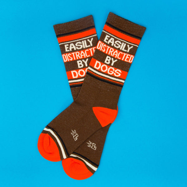 Gumball Poodle - Easily Distracted By Dogs Gym Crew Socks