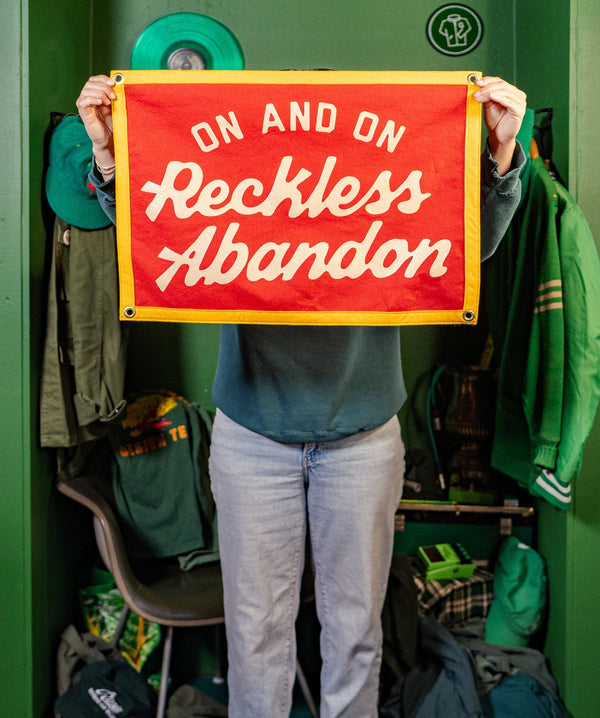 Oxford Pennant - On And On Reckless Abandon Camp Flag • blink-182 x Oxford Pennant