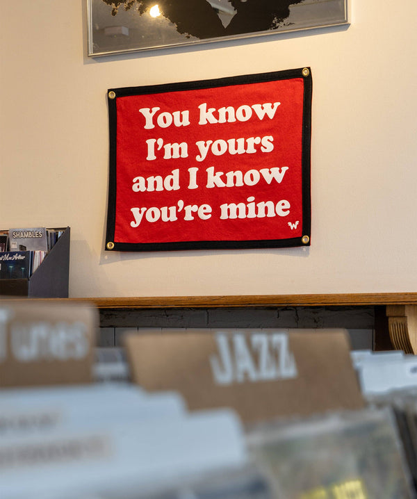 Oxford Pennant - You Know I'm Yours And I Know You're Mine Camp Flag • Weezer x Oxford Pennant