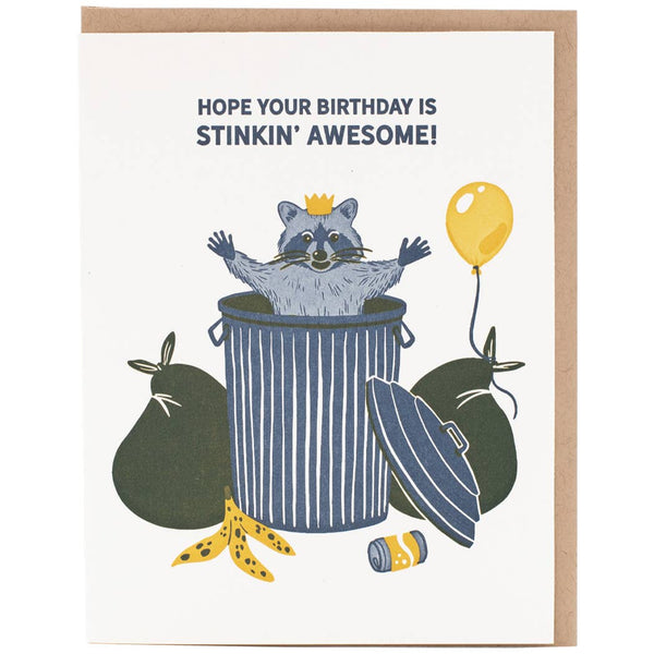 Smudge Ink - Trash Panda Birthday Card