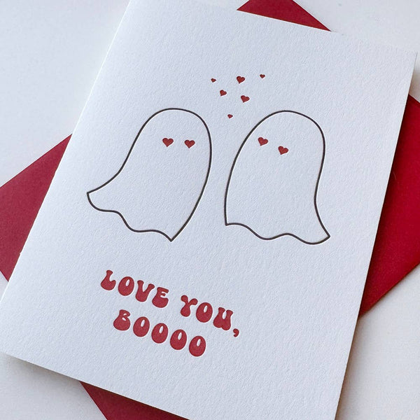 Steel Petal Press - Love You Boo - Love, Friendship and Valentine Greeting Card