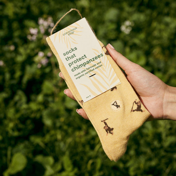 Conscious Step - Socks that Protect Chimpanzees | Gifts for Animal Lovers