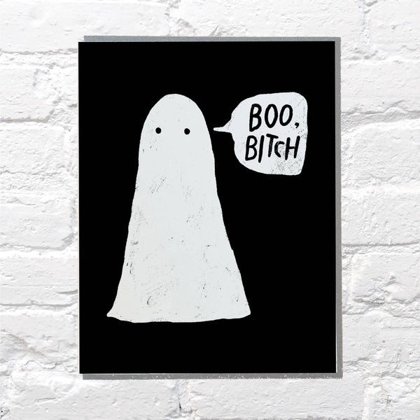 Bench Pressed - Boo Bitch Halloween Card