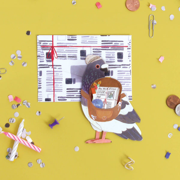 UWP Luxe - Messenger Pigeon Birthday/Congratulations Pop-Up Card