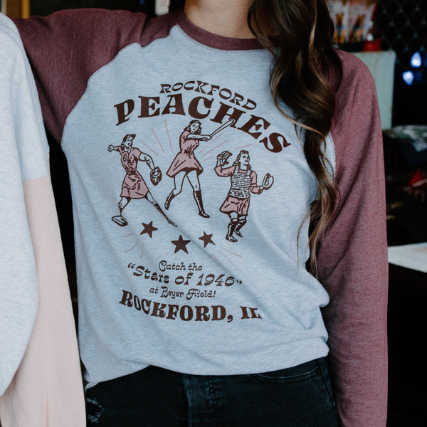 Peaches Stars Baseball Tee
