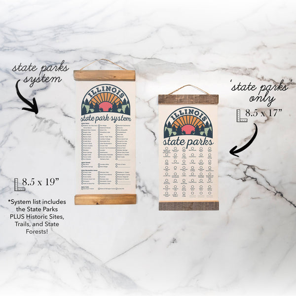 Unfinished Art Studio - IL State Park Adventure Checklist With Pen // Illinois