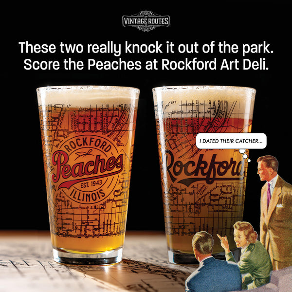 Rockford Script Pint Glass