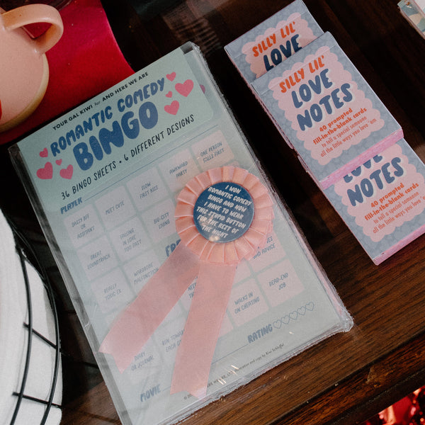 And Here We Are - Rom-Com Cheesy Movie Night Bingo -  - Stocking stuffer, Holiday, Gift Guide