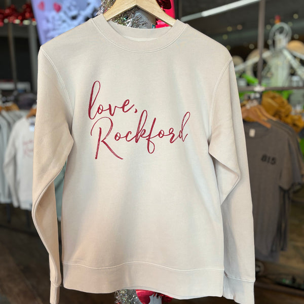 Love, Rockford Script Crewneck
