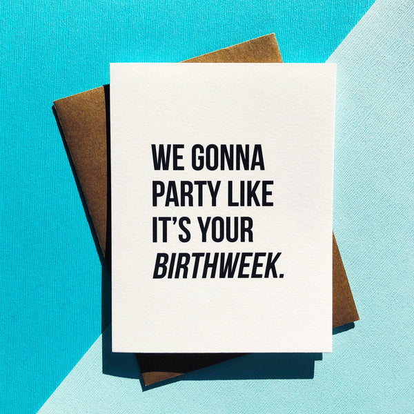 Top Hat and Monocle - Birthweek - Funny Birthday Card