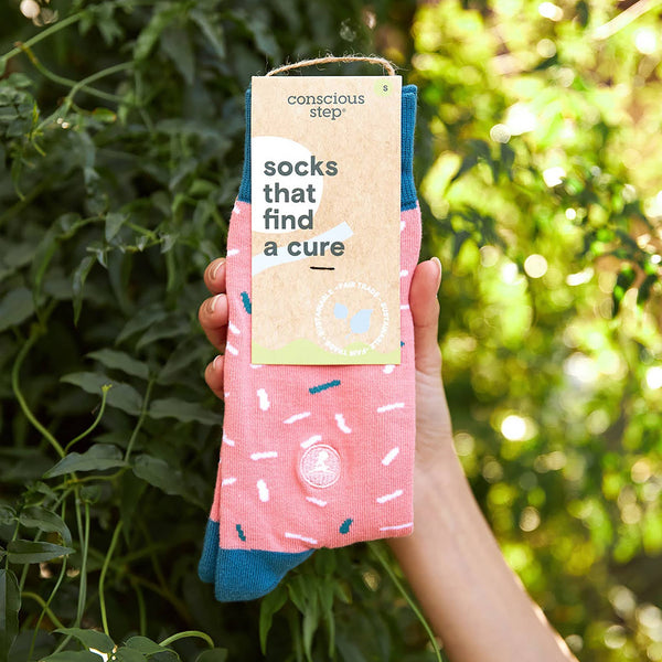 Conscious Step - Socks That Find a Cure (Pink Confetti)