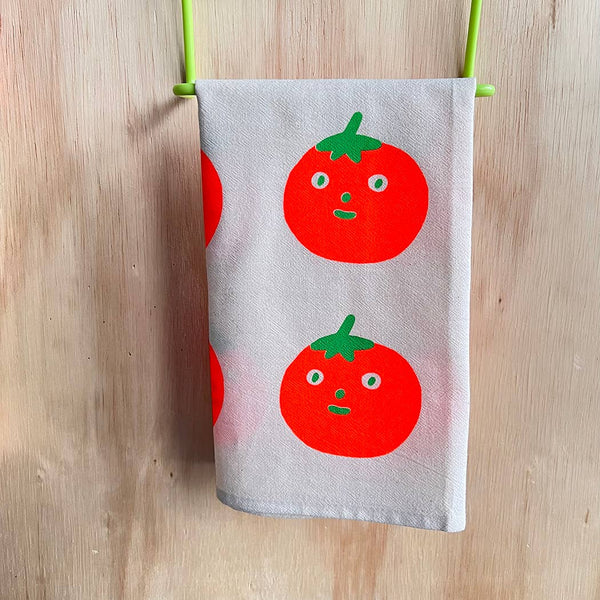 Nice life - Tomato screenprinted tea towel
