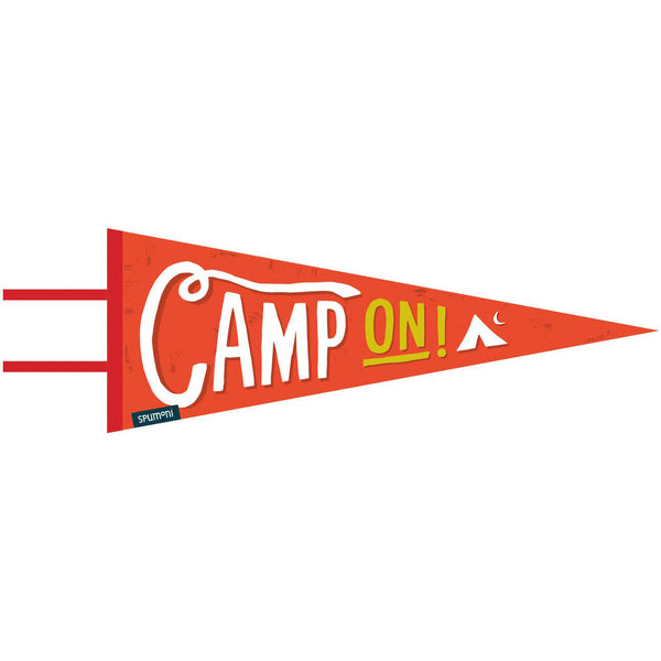 Gibbs Smith - Camp On (large pennant Vintage-styled Screen Printed)