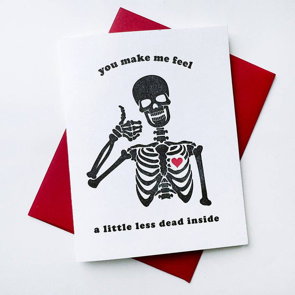 Steel Petal Press - Less Dead Inside - Love, Valentine's Day Anniversary Card