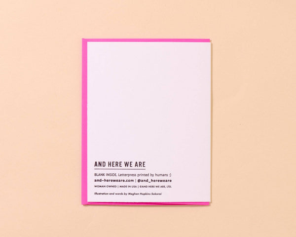 And Here We Are - Letterpress Birthday Card—Little Stinker (Skunk, Kids, Cute)
