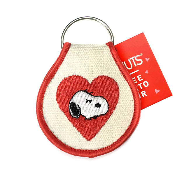 Three Potato Four - 3P4 x Peanuts® Valentine - Snoopy Heart Patch Keychain