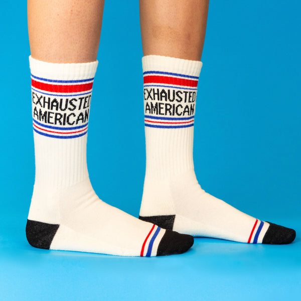 Gumball Poodle - Exhausted American Gym Crew Socks