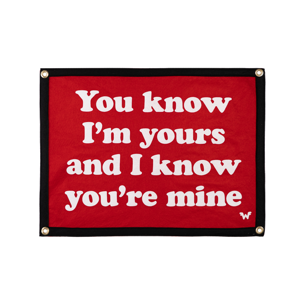 Oxford Pennant - You Know I'm Yours And I Know You're Mine Camp Flag • Weezer x Oxford Pennant