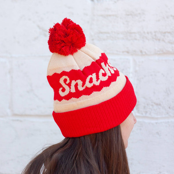 Yardsale Press - Red Snacks Pom pom hat