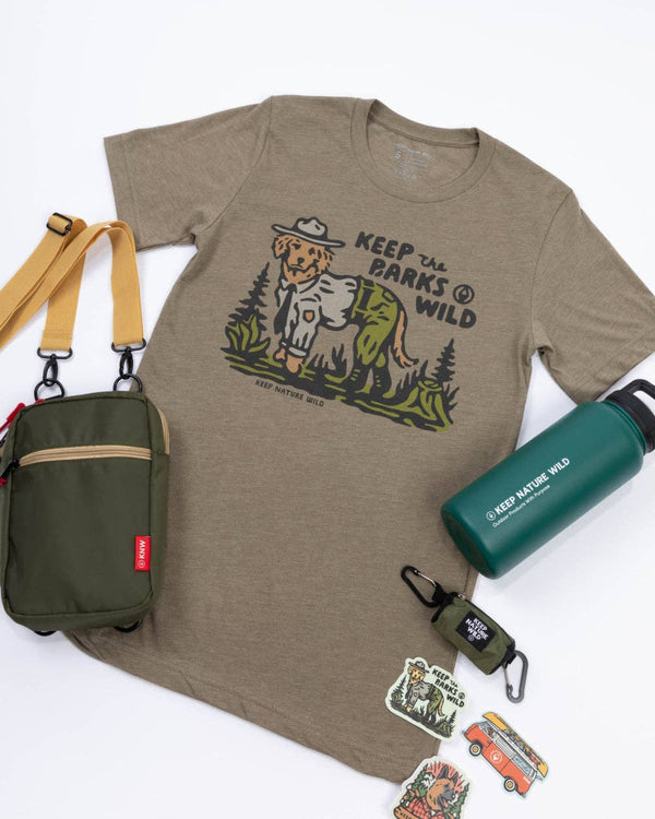 Keep Nature Wild - Keep the Barks Wild Unisex Tee | Olive