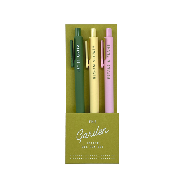 Ruff House Print Shop - Garden Jotter Gel Pen: Set of 3