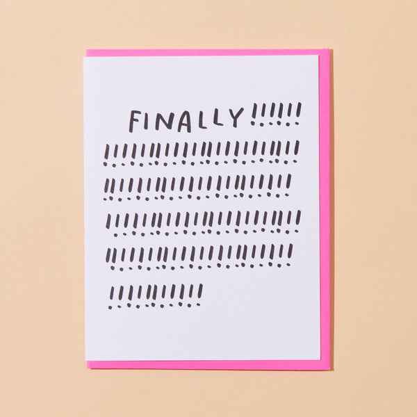 And Here We Are - Letterpress Congrats  Card—Finally!